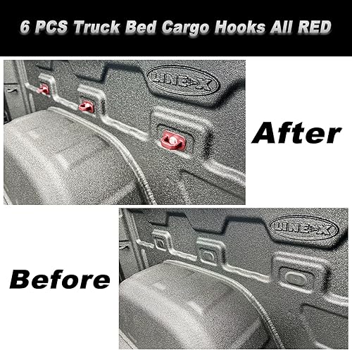 Miniatura 3 de 6 anclajes de amarre para caja de camioneta para Chevy SilveradoGMC Sierra Pickup 2007-2022 y Chevy ColoradoGMC Canyon 2015-2022 (paquete de 6, todo