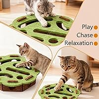 Vista 5 de Caja de enriquecimiento de rompecabezas de rascar para gatos, caja de enriquecimiento de lima de uñas de gato, juguete interactivo para gatos