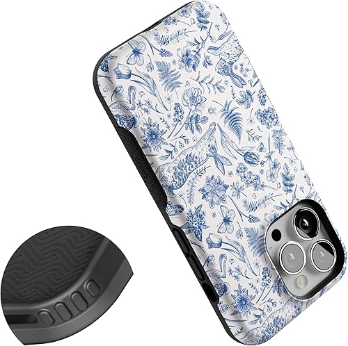 Vista 653 de Casely iPhone 13 Pro Case Compatible with MagSafe Blue Marble Case