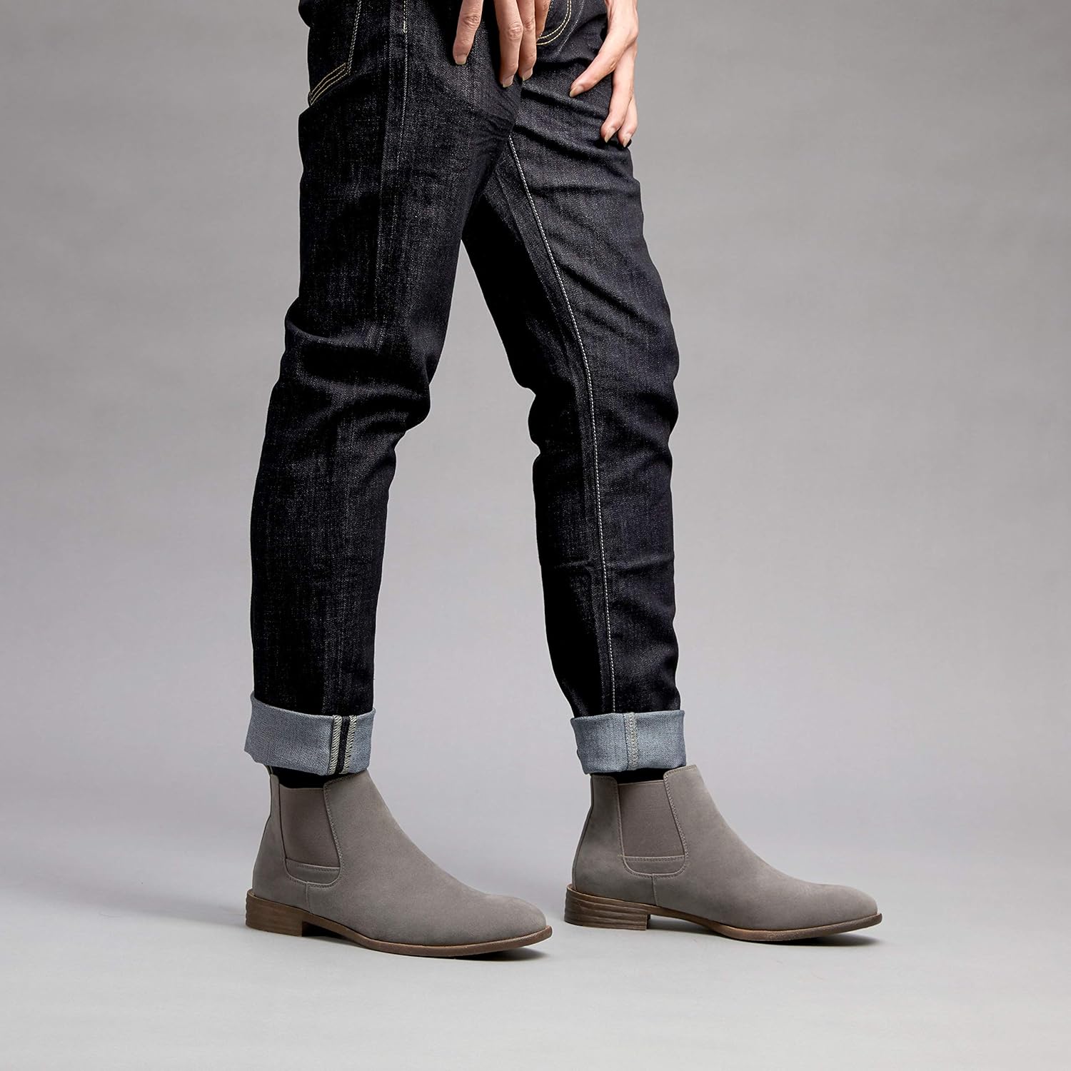 Jousen Men's Chelsea Boots Lightweight Casual Chukka Ankle Boots Classic Elastic Dress Boots For Men - Image 7