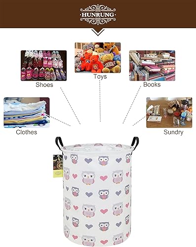 Miniatura 3 de HUNRUNG Cesta de almacenamiento grande de tela de lona, ligera, organizador de juguetes, ropa sucia, plegable, impermeable, para dormitorios