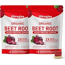 Beet Root Chewable,Beetsroot Heart, Nitric Oxide Support Soft Beets Heart Chews,Grape Seed Extract &Beet Root Powder Energy Supplement,60 Pomegranate Berry Flavor 2 Pack