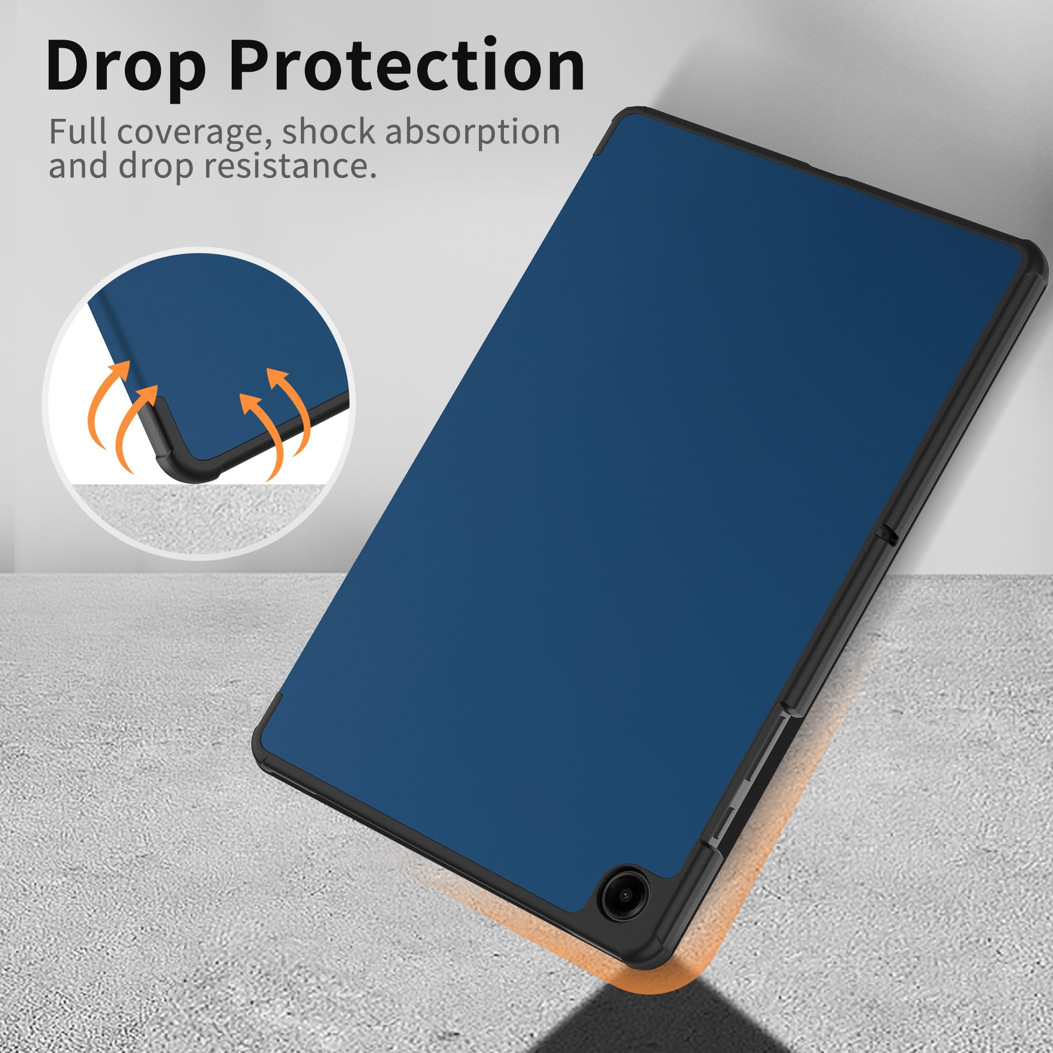 EasyAcc Custodia Cover Compatibile con Samsung Galaxy Tab A9+ / A9 Plus 11 Pollici 2023 SM-X210/ X215/ X216 Tablet, Blu Mare