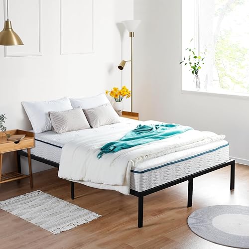 Miniatura 5 de PrimaSleep Soporte antideslizante de listones de acero resistente de 14 pulgadas, base de cama de plataforma de fácil montaje, base de colchón