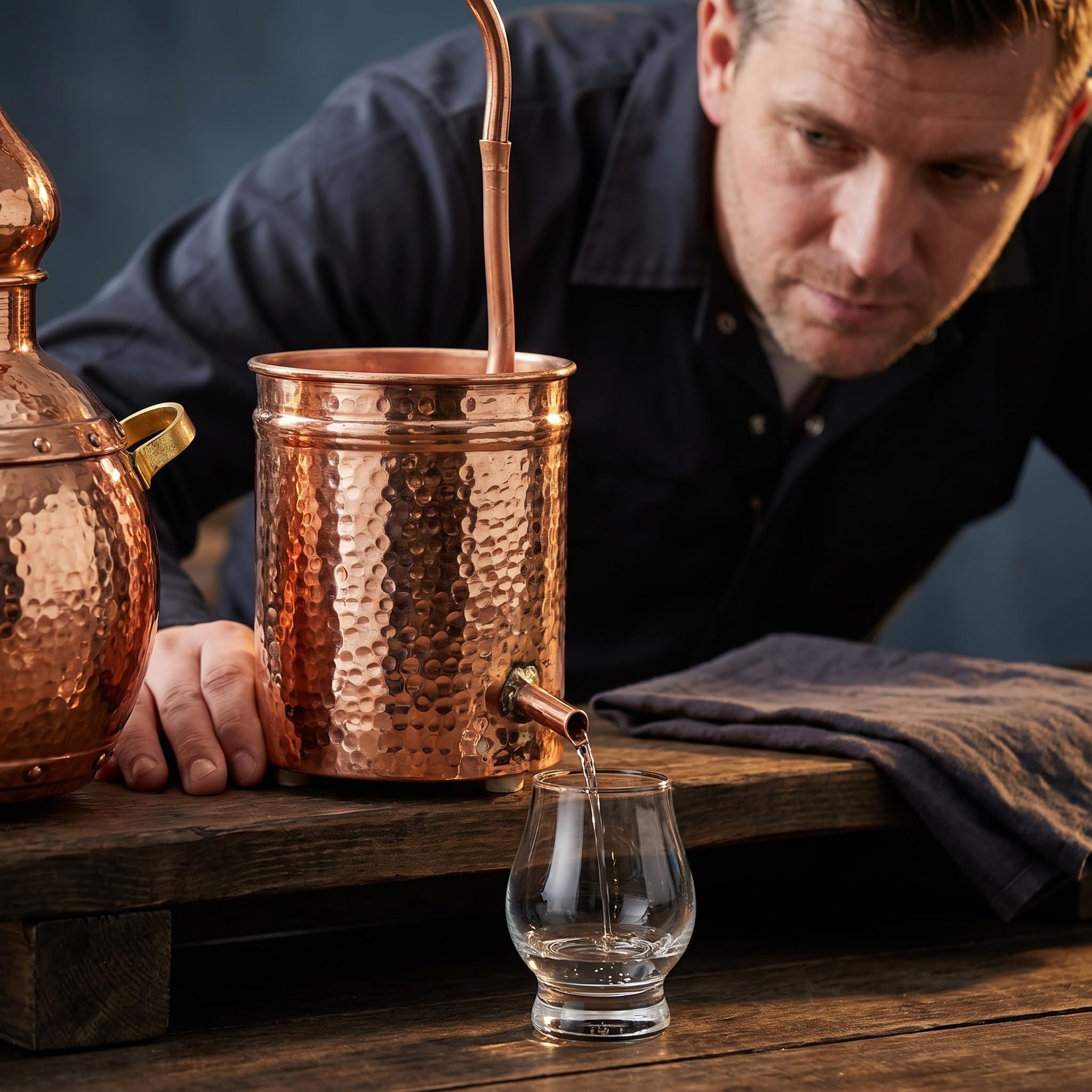 3-Liter-kupferbrennblase, Gärset Mit Thermometer, Kühlrohr, Brennkessel, DIY-heimbrennerei-Set Für Whisky, Moonshine, Ätherische Öle, Hydrolate