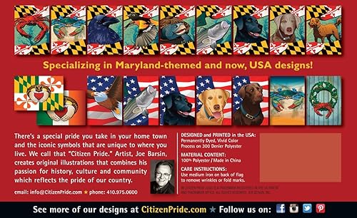 Miniatura 2 de Citizen Pride Bandera de Estados Unidos Silver Lab para casa grande de Joe Barsin, 28 x 40 pulgadas