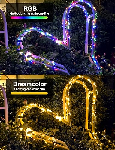 Miniatura 4 de Guirnalda de 400 luces LED enchufables al aire libre, IP67, impermeable, 157 pies, con control remoto, 8 modos, tira de luces para interiores, sala