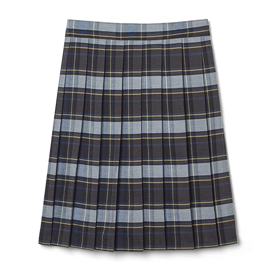 dark green plaid pleated skirt