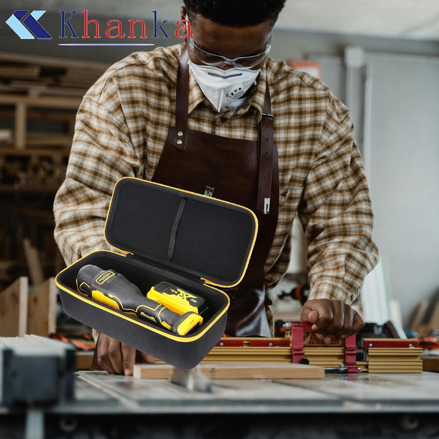 khanka Hard Travel Case Compatible with DEWALT DCS354B / DCS356B ATOMIC 20V Max Brushless Cordless Oscillating Multi-Tool, Case Only