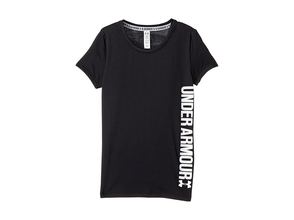 

Under Armour Kids Armour Short Sleeve (Big Kids) (Black/White) Girl's Clothing