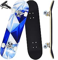 Vista 11 de Patinetas longboard completas para principiantes, niñas, niños, jóvenes, adolescentes, adultos, de 31x8 pulgadas, patinetas de 7 capas de madera