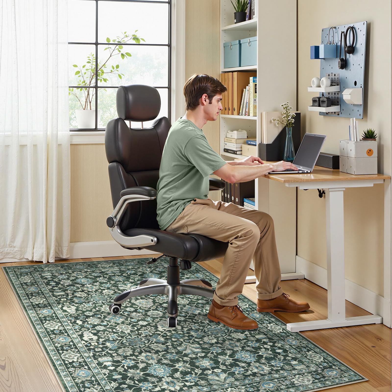 Computer Desk Rug For Home Office With Rolling Chair Chair Mat