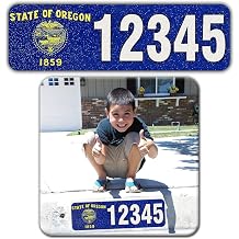 Curb Wrap Address Decal Aluminum House Number Decals for Front Doors, Windows, Curbs, or Walls Weather Resistant Curb Wraps Perfect for Outside House Customization - Oregon