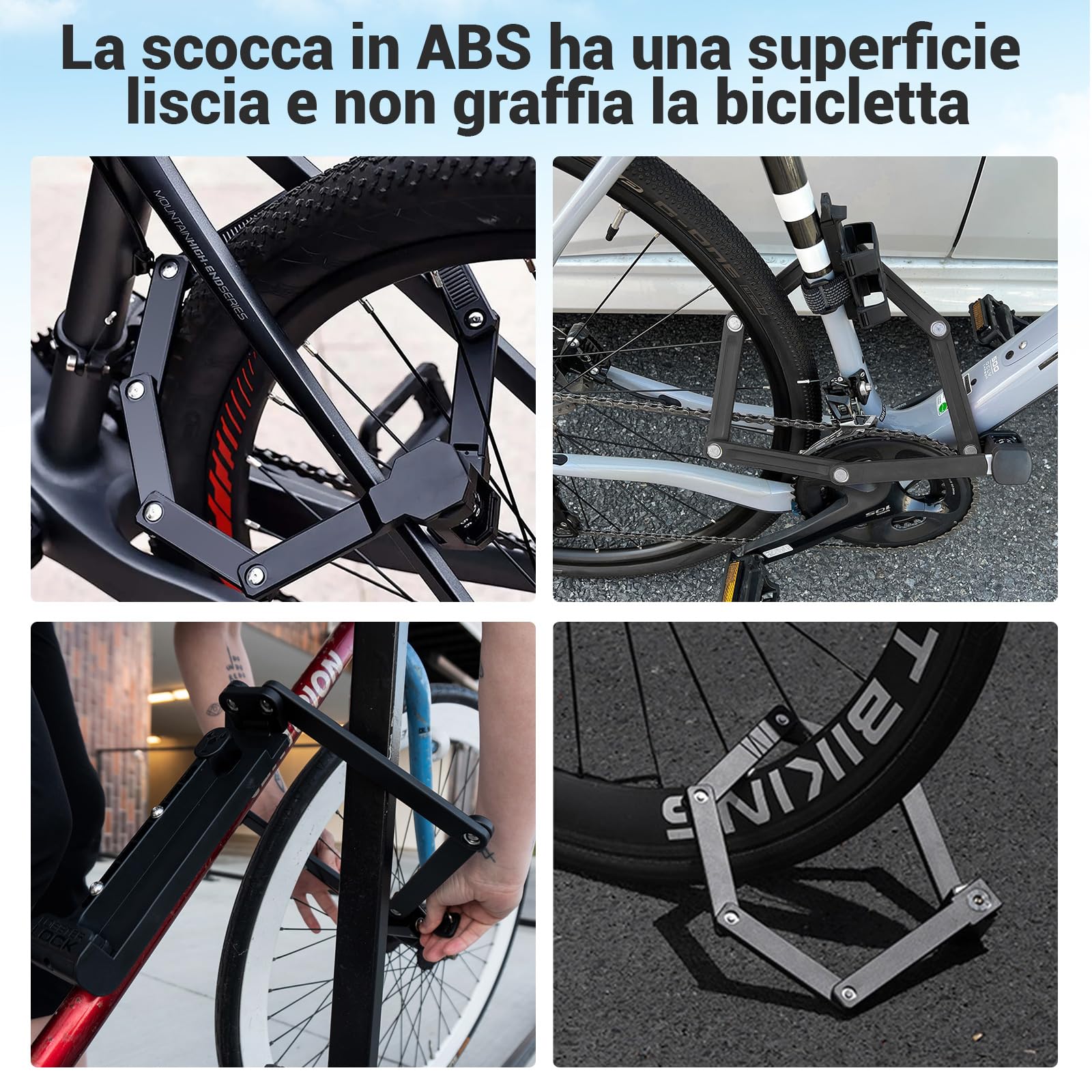 110CM Lucchetto Pieghevole Bici Lucchetto Per Bcicletta Con Supporto e Codice Numero per Serrature per Biciclette Elettriche e Serrature per Mountain Bike Lucchetto Bicicletta Antifurto