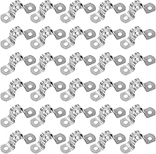 QIMEI-SHOP Pipe Clamps Mounting Clamp 16 mm Pipe Clamp Stainless Steel U-Type Pipe Clamp Seat Clamp for Mounting Gas Pipes Water Pipes Cable Pipe Pack of 30