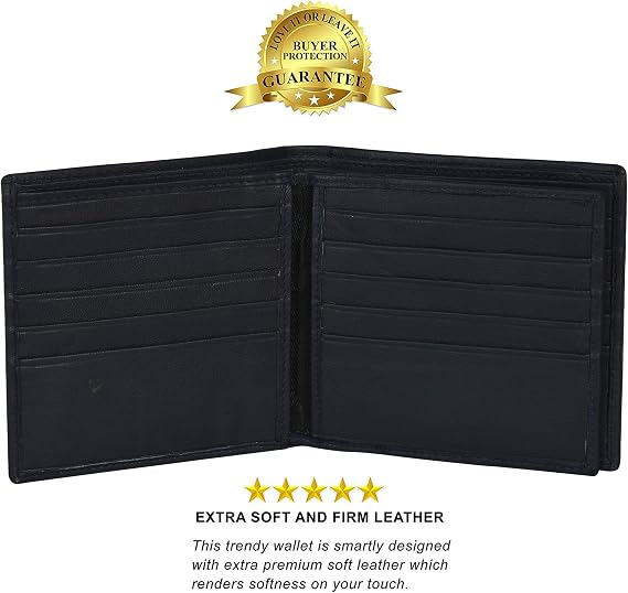 RFID HIPSTER WALLET WITH A MIDDLE FLAP By Leatherboss ...