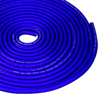 Conext Link 10 FT 4 AWG GA Full Gauge Battery Power Cable Ground Wire Frost Blue OFC Copper