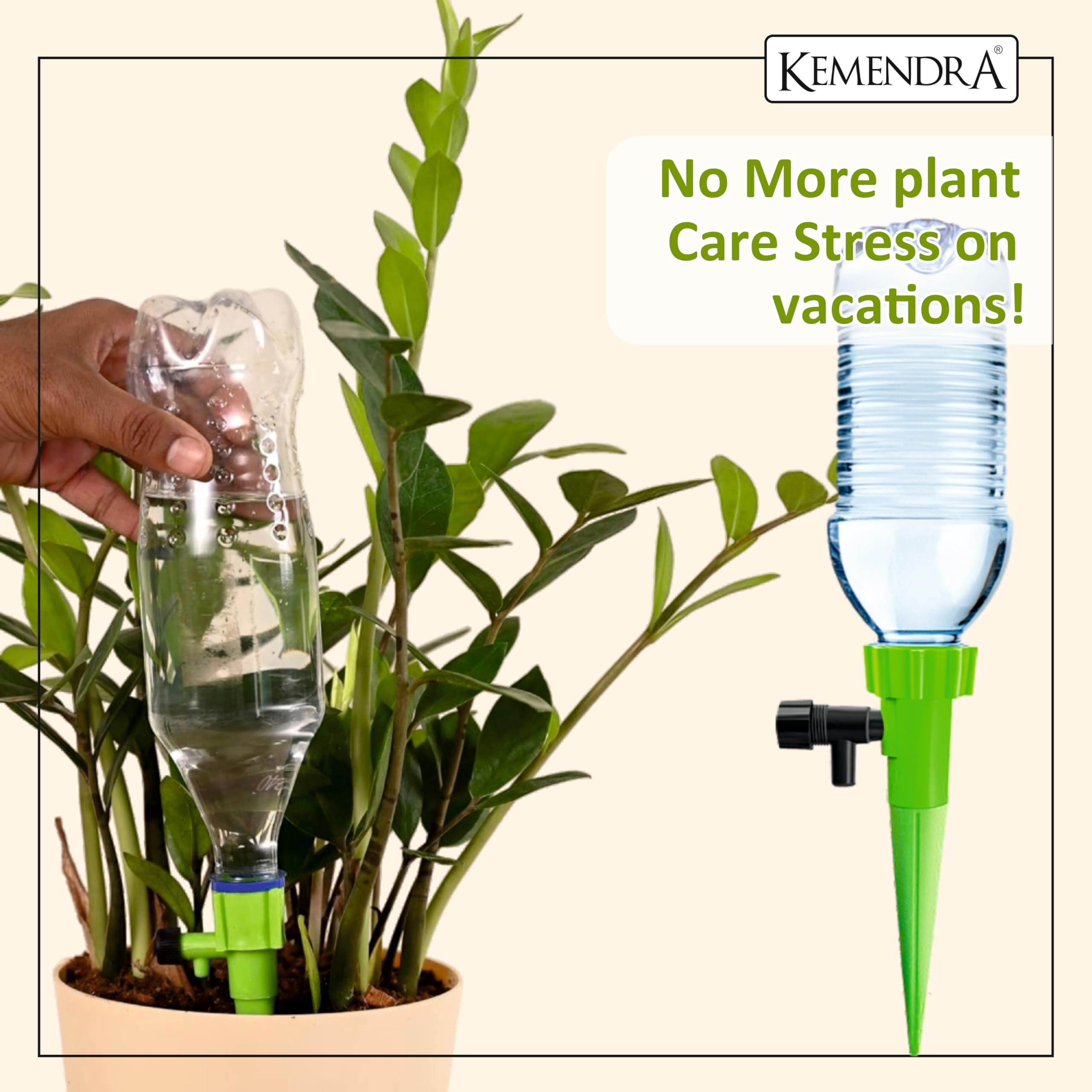 Kemendra® Drip Irrigation kit for Home Garden plants, Self-Watering Spikes Plants, Automatic Water Devices For Plant with Slow Release Control Tap Drip Irrigation (Pack - 5) - Image 8 thumbnail