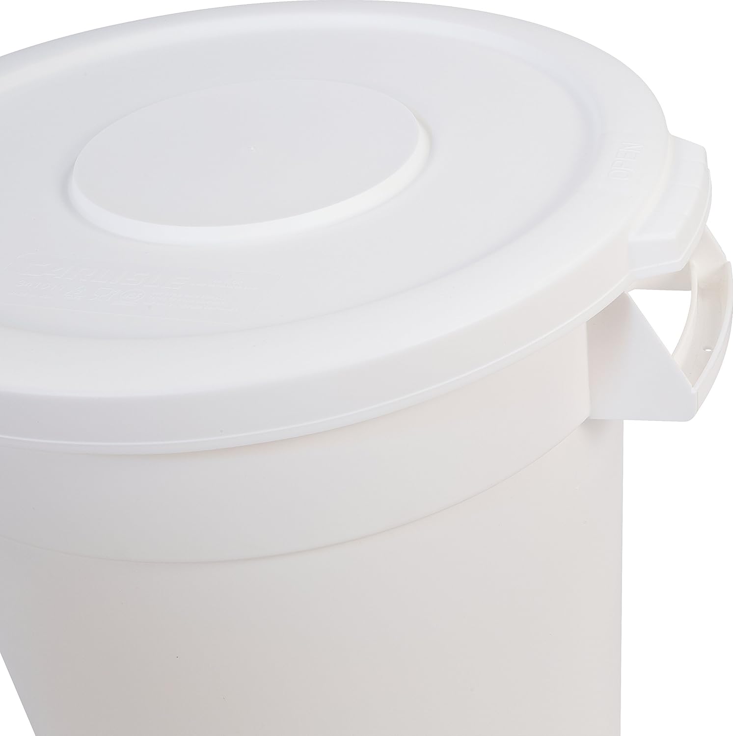 Carlisle FoodService Products 34101102 Bronco Round Waste Bin Food Container Lid, 10 Gallon, White