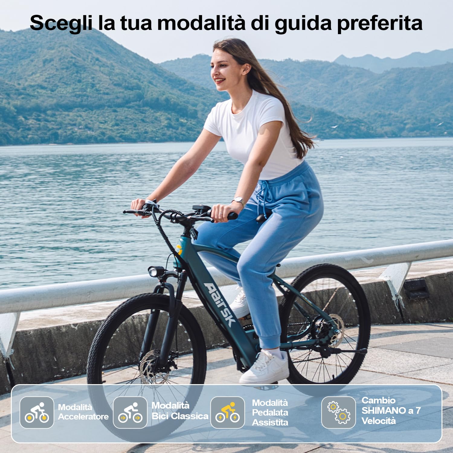 E Bike Herren mit 36V 10Ah Batterie, 7-Gang Getriebe mit LCD-Display, 250W Motor & 25km/h, 80km Langstrecke, 24/26 Zoll Pendler Elektrofahrrad für Erwachsene (26 Zoll GT300 Black)