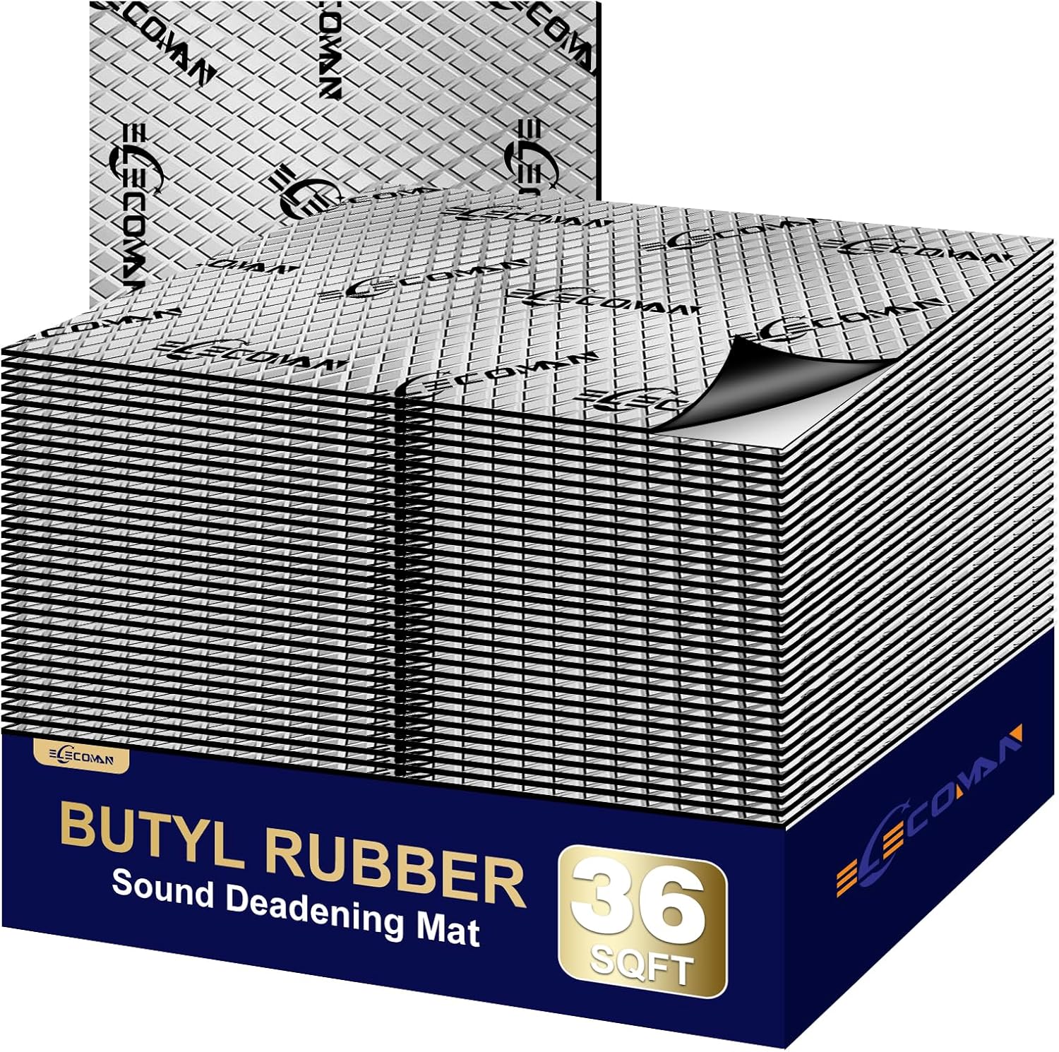 Car Sound Deadening Mat-80 mil 36 sqft Sound Deading Material - Butyl Automotive Sound Deadener, Audio Noise Insulation and Vibration Dampening