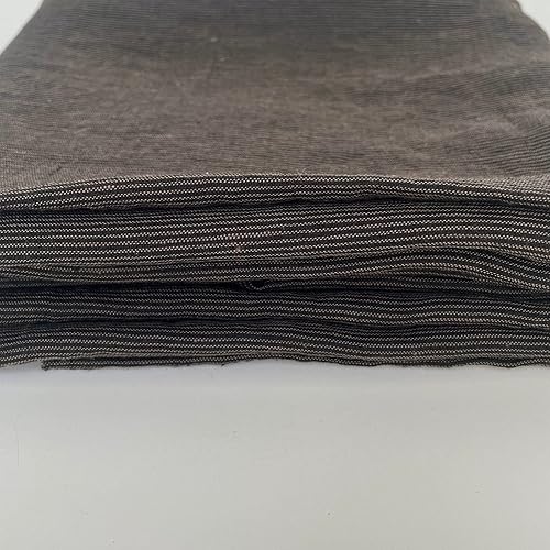 Miniatura 5 de Tela de lino a rayas finas naranjas, calidad premium y ligera, material transpirable para decoración del hogar y moda