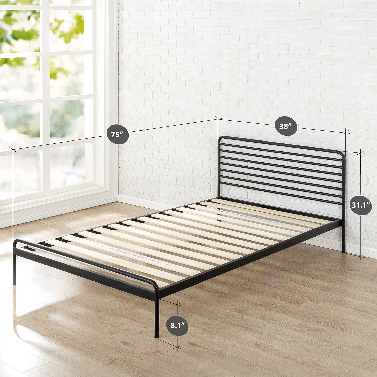 ZINUS メタル ベッドフレーム ダブル Tom l Platform Amazon.com: ZINUS Tom Metal Platform Bed Frame, Mattress
