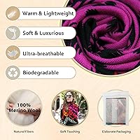 Vista 251 de DANA XU Manta de pashmina extragrande 100% de lana merina, bufanda de viaje, bufanda de cachemira para mujer, otoño e invierno, chal de gran