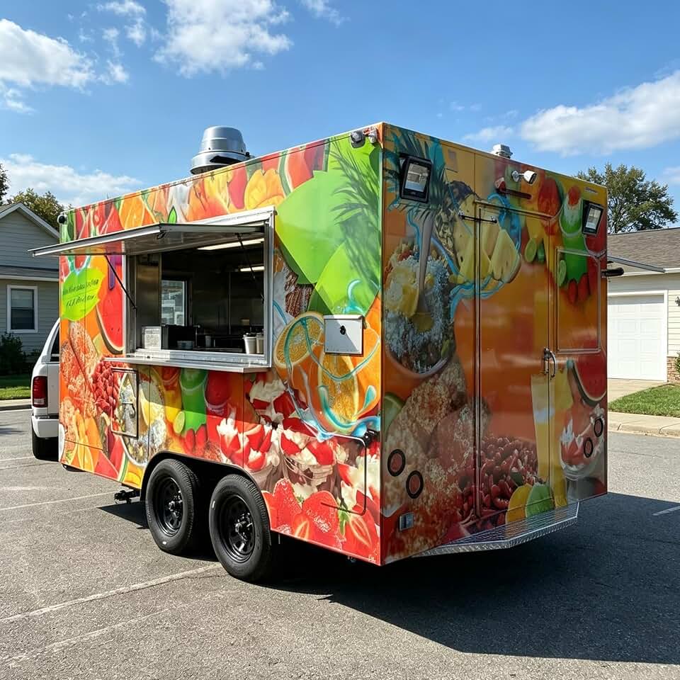 Food Trailer for Sale, Fully Customizable Commercial Food Truck Trailer with Stainless Steel Kitchen, Flexible Layout & Custom Exterior for Catering, Events and Mobile Food Business