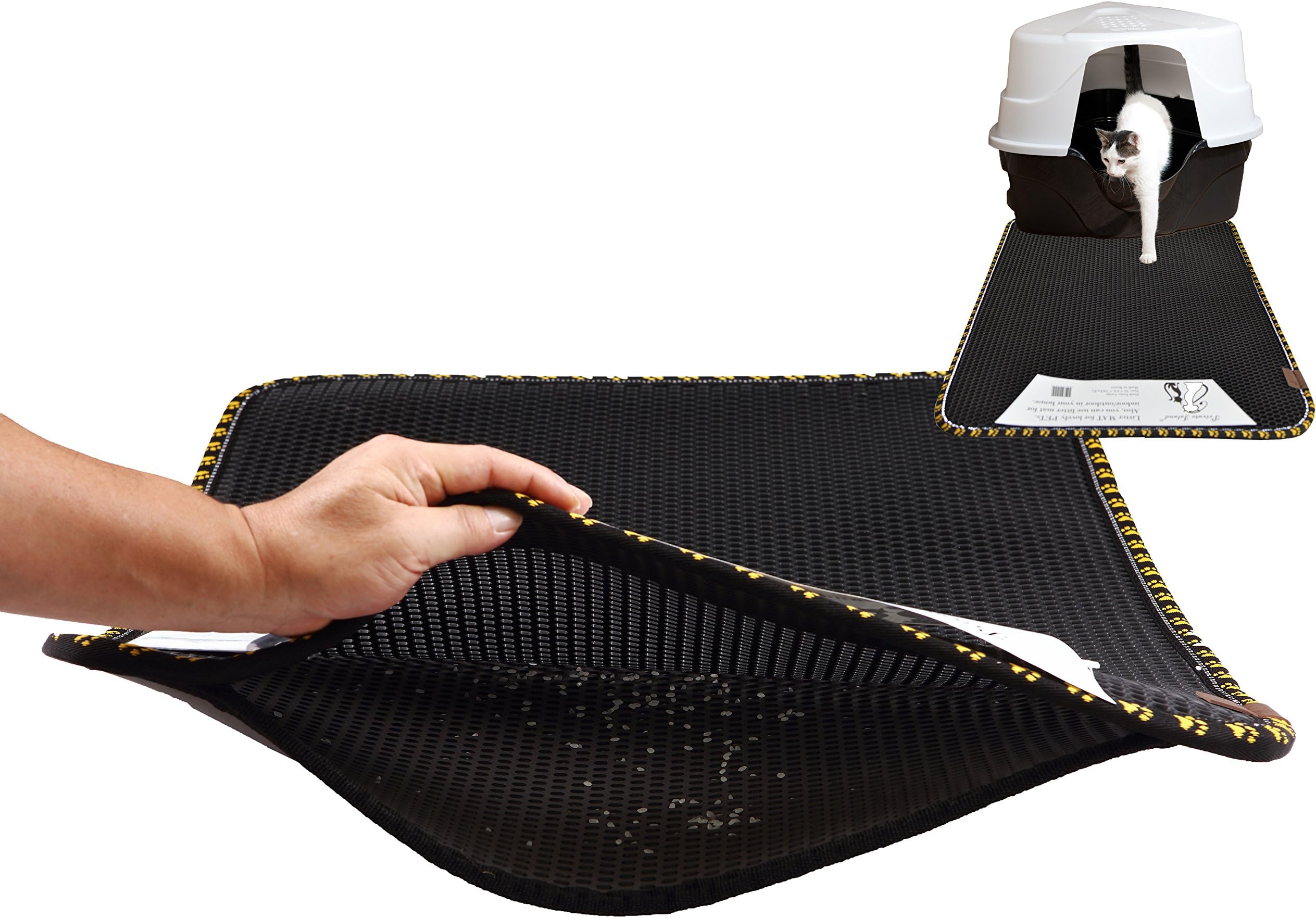 Cat Litter Mat - Small Size 24 X 21 Inches - Private Island Hawaii Litter Mat (USA Patent)