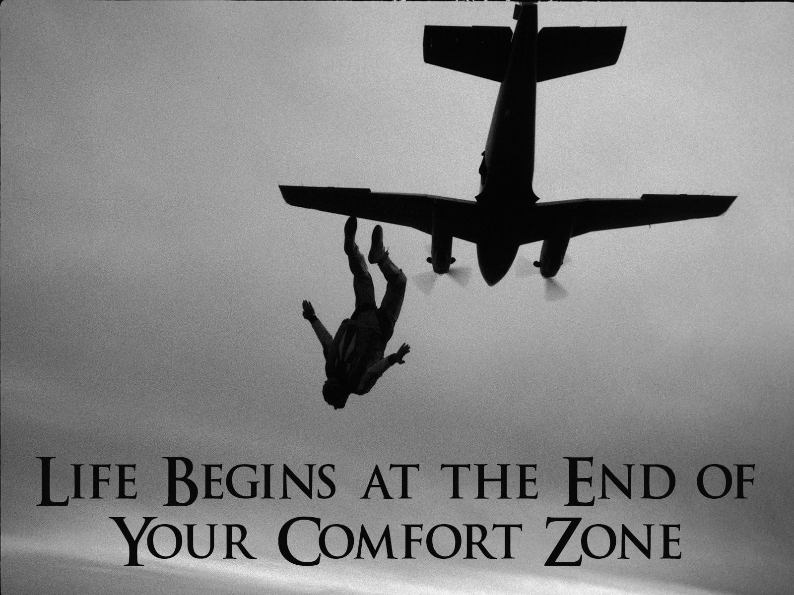 Skydiving Poster Sky Diving Skydive Parachuting Motivational Poster 18x24