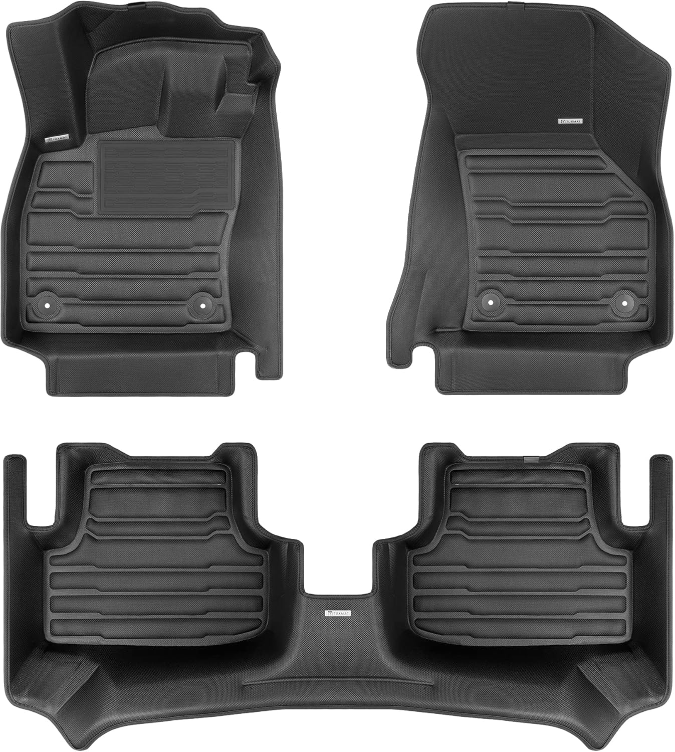 TuxMat - for Audi S3/RS3 2022-2026 Models - Custom Car Mats - Maximum Coverage, All Weather, Laser Measured - This Full Set Includes 1st and 2nd Rows