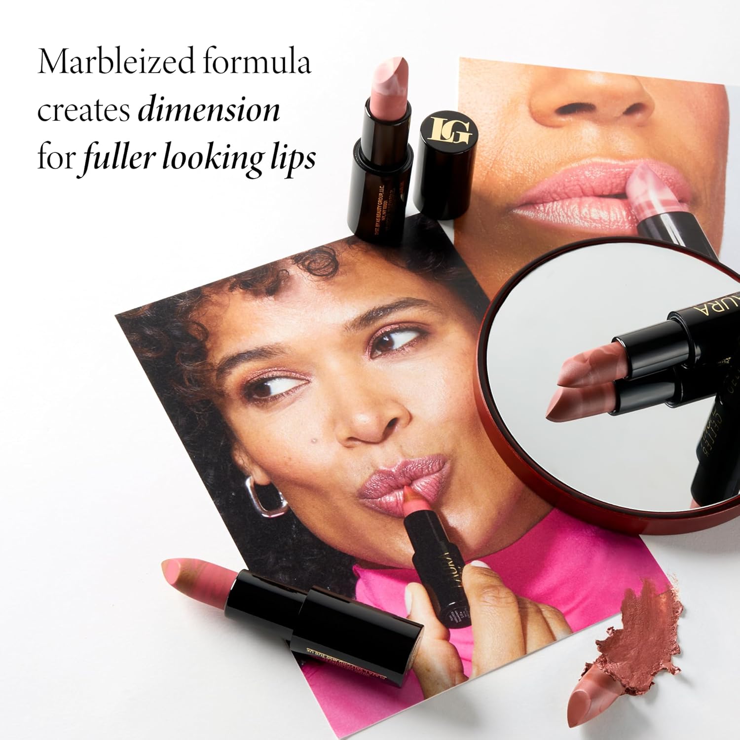 LAURA GELLER NEW YORK Marble Magic Kit: Baked Balance-n-Brighten Powder Foundation, Fair + Baked Blush-n-Brighten, Pink Buttercream + Italian Marble Lipstick, Berry Vanilla - Image 7