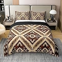 Vista 20 de Erosebridal - Juego de funda de edredón bohemia 100% algodón orgánico, diseño ondulado, cama individual, funda de edredón bordada con arco iris