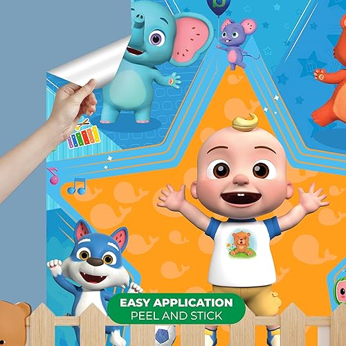 Miniatura 2 de EGD JJ CoComelon - Papel tapiz autoadhesivo para niños, decoración de pared Cocomelon para niños, decoraciones de Cocomelon, decoración de