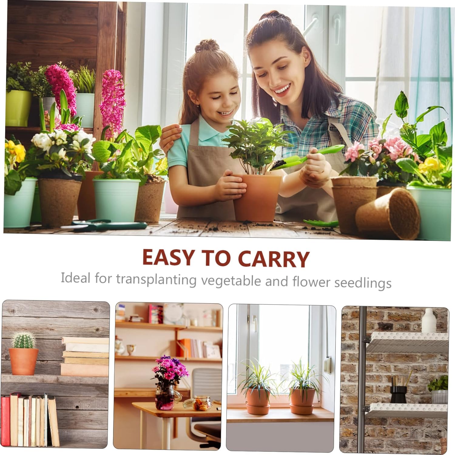 50pcs Multi Soft Plastic Flower Nursery Pots for and Non-deformable Planter Drainage for Transplanting Flowers and Vegetables