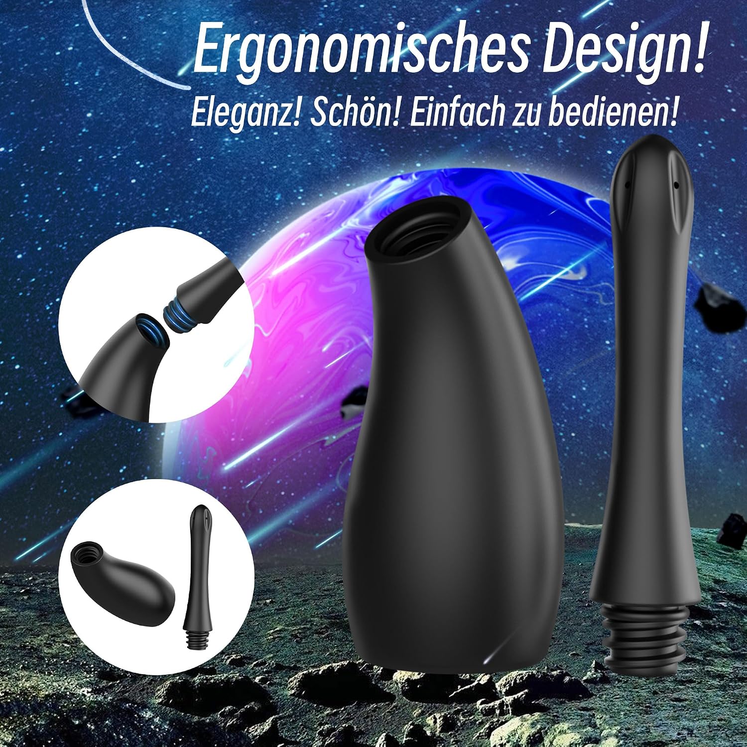 Analdusche Männer & Frauen 100% Silikon Enema 230ml,Anti-Rückfluss Analdusche für analverkehr, Anal Einlauf zur Darmreinigung Mit Klistier, Intimdusche - 6