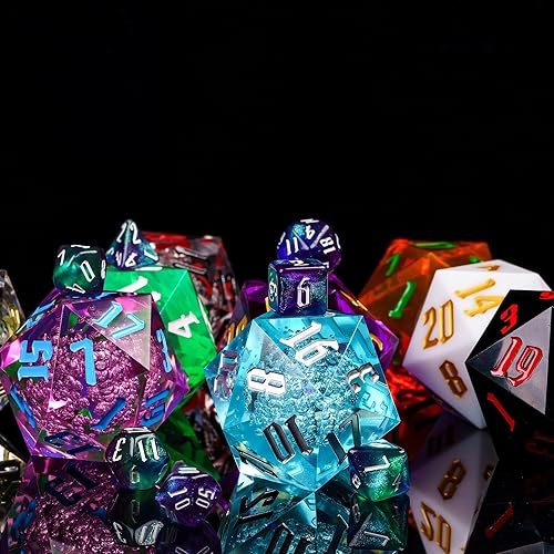 Miniatura 6 de Dados individuales D20 de 2.165 in, dados DND de 20 caras, dados gigantes D20 D20 D&D poliédricos grandes con caja de regalo de dados para Calabozos