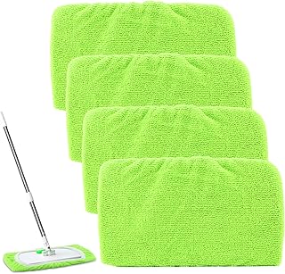 Reusable Microfiber Mop Pads, Microfiber Washable Dry Sweeping Cloths & Wet Mopping Cloths, Microfibers Chenille Pads Refills, Dry Wet Sweeping Cloths Used for Sweeper Mop(Color:A)