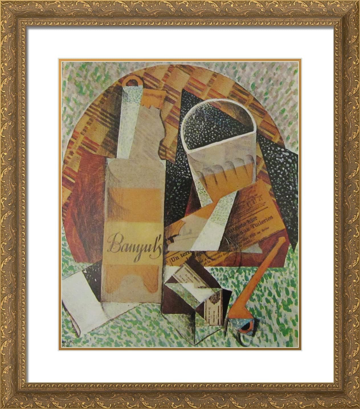 ArtDirect Gris, Juan 20x22 Gold Ornate Framed Art Print with Double Matting Titled: Matches