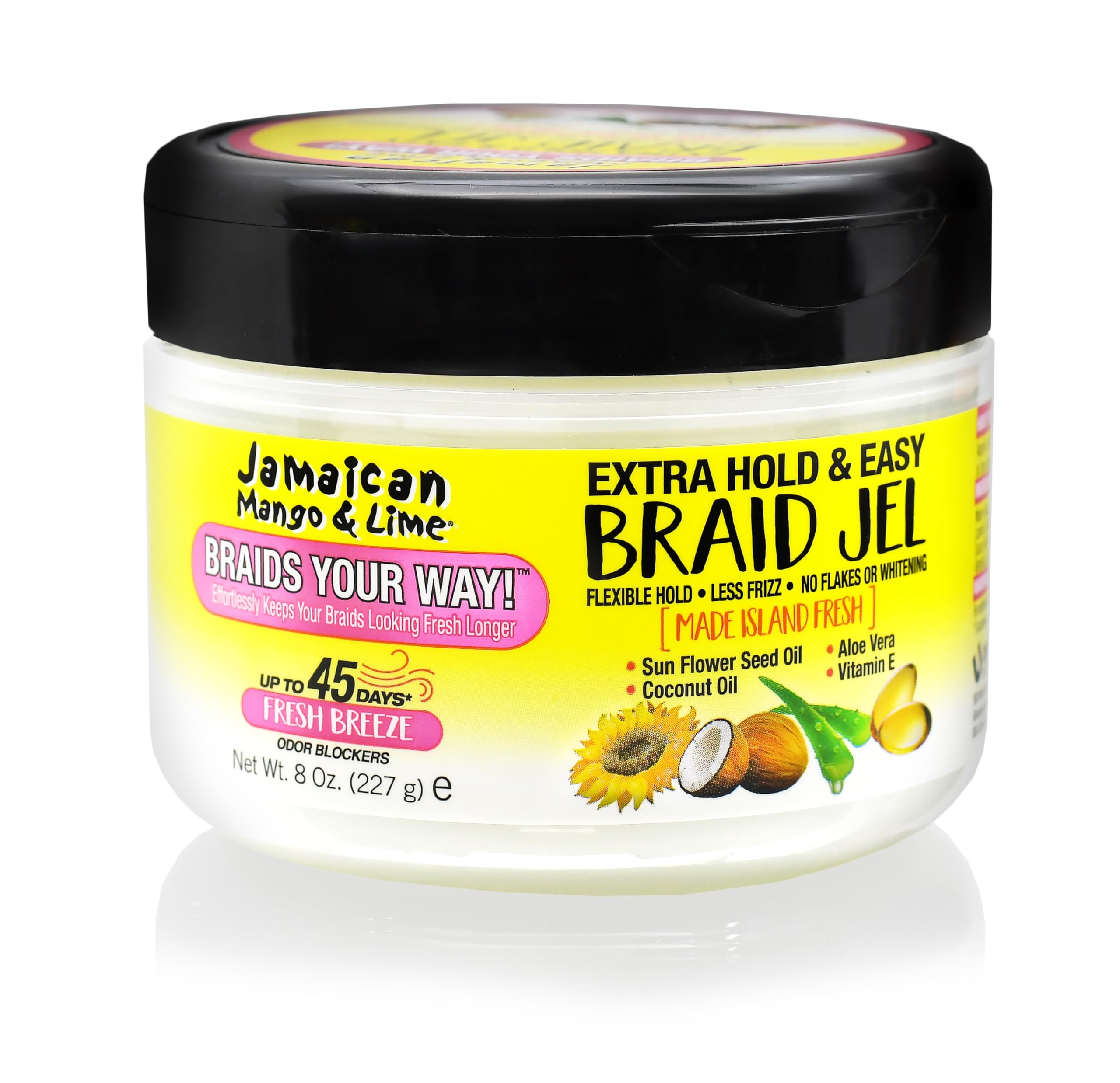 Jamaican Mango & Lime 8 OZ JML EXTRA HOLD & EASY BRAID GEL