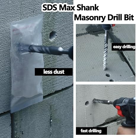 1 x 5 x 10 (26 x 260mm) SDS Max Rotary Hammer Drill Bit Masonry Bit