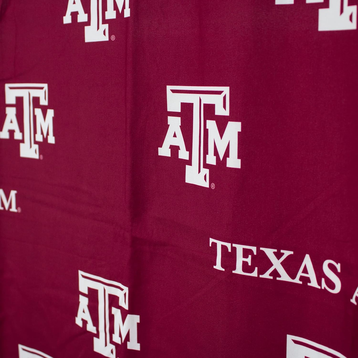 College Covers Everything Comfy Texas A&M Aggies Bright and Colorful Shower Curtain Cover