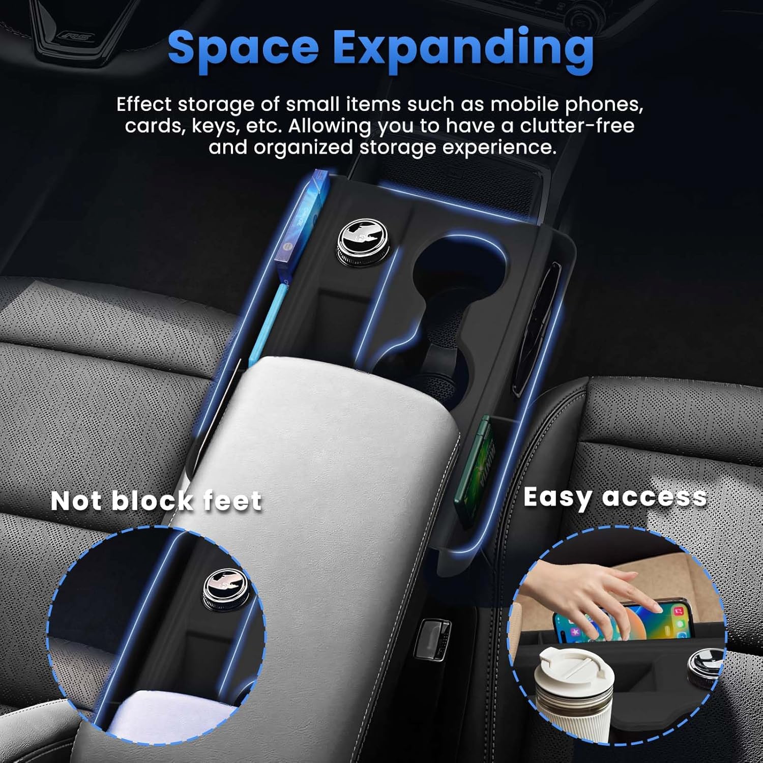 Autorder Silicone Center Console Organizer for 2025-2026 Chevy Chevrolet Equinox Accessories Seat Gap Storage Box Soft Gear Shift Panel Trim Cover(Not for Equinox EV)