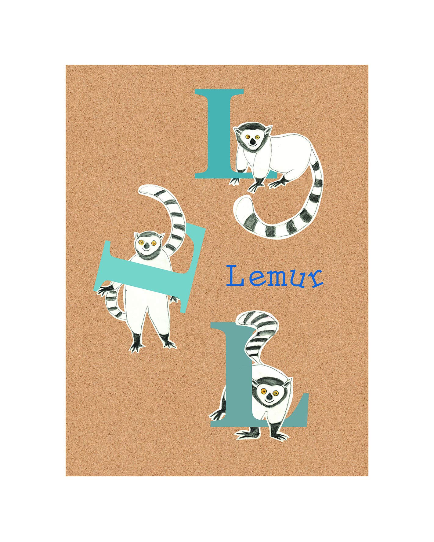 Komar Wall Picture | ABC Animal L | Posters, Children's Room, Letters, Picture, Living Room, Bedroom, Decoration, Art Print | Without Frame | P036L-40x50 | Size: 40 x 50 cm (Width x Height)