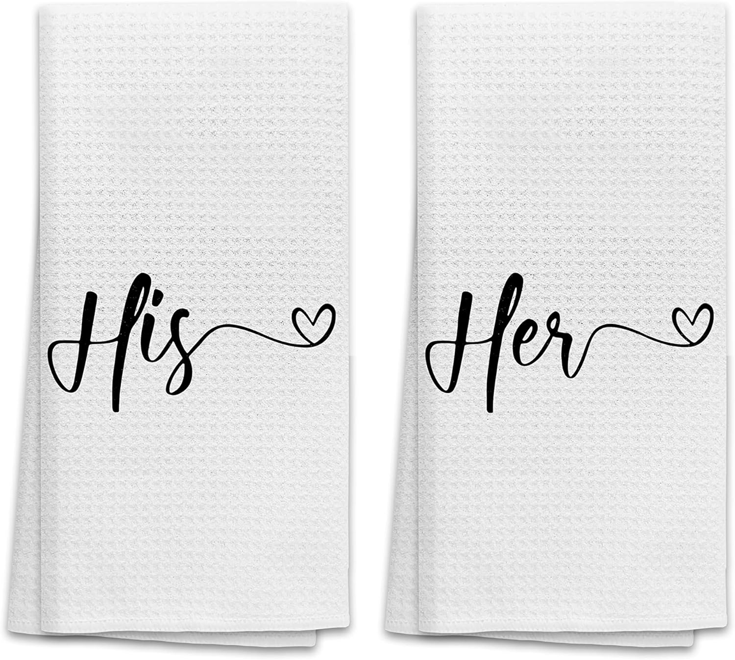 OHSUL His and Hers Highly Absorbent Bath Towels Set of 2