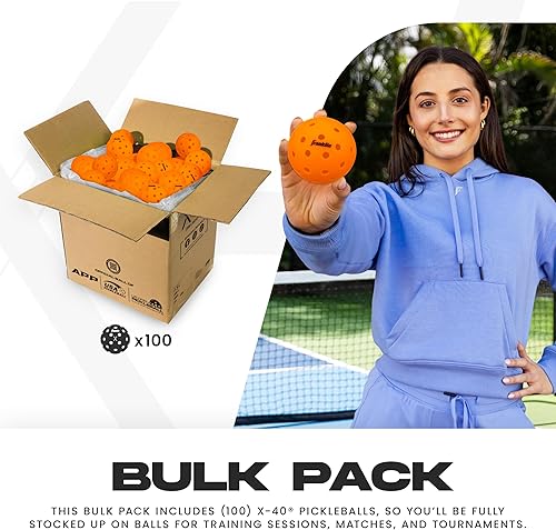 Vista 20 de Franklin Sports Pelotas de pickleball para exteriores X-40 – Bola oficial de Estados Unidos Pickleball, Tour APP + US Open – Tamaño reglamentario