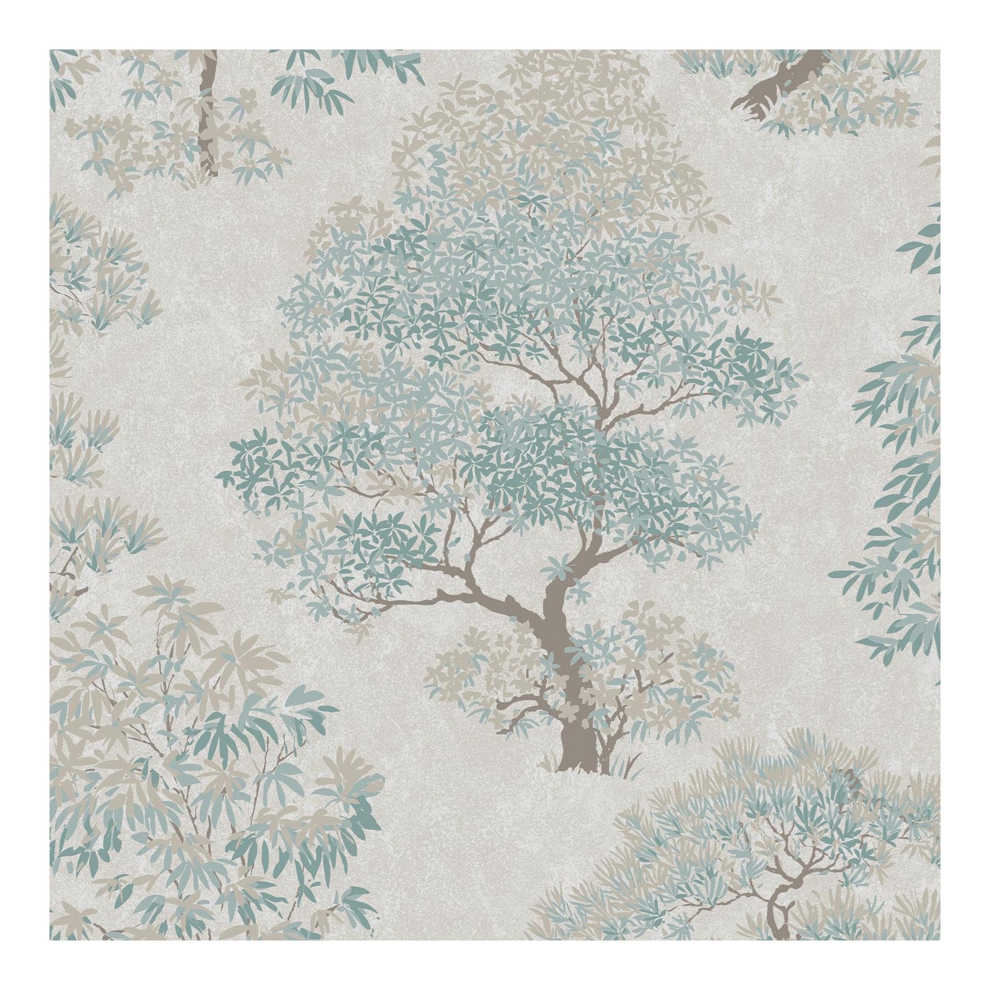 Superfresco Elmwood Duck Egg Wallpaper | Paste the Paper | Duck Egg Trees | Eco-Friendly