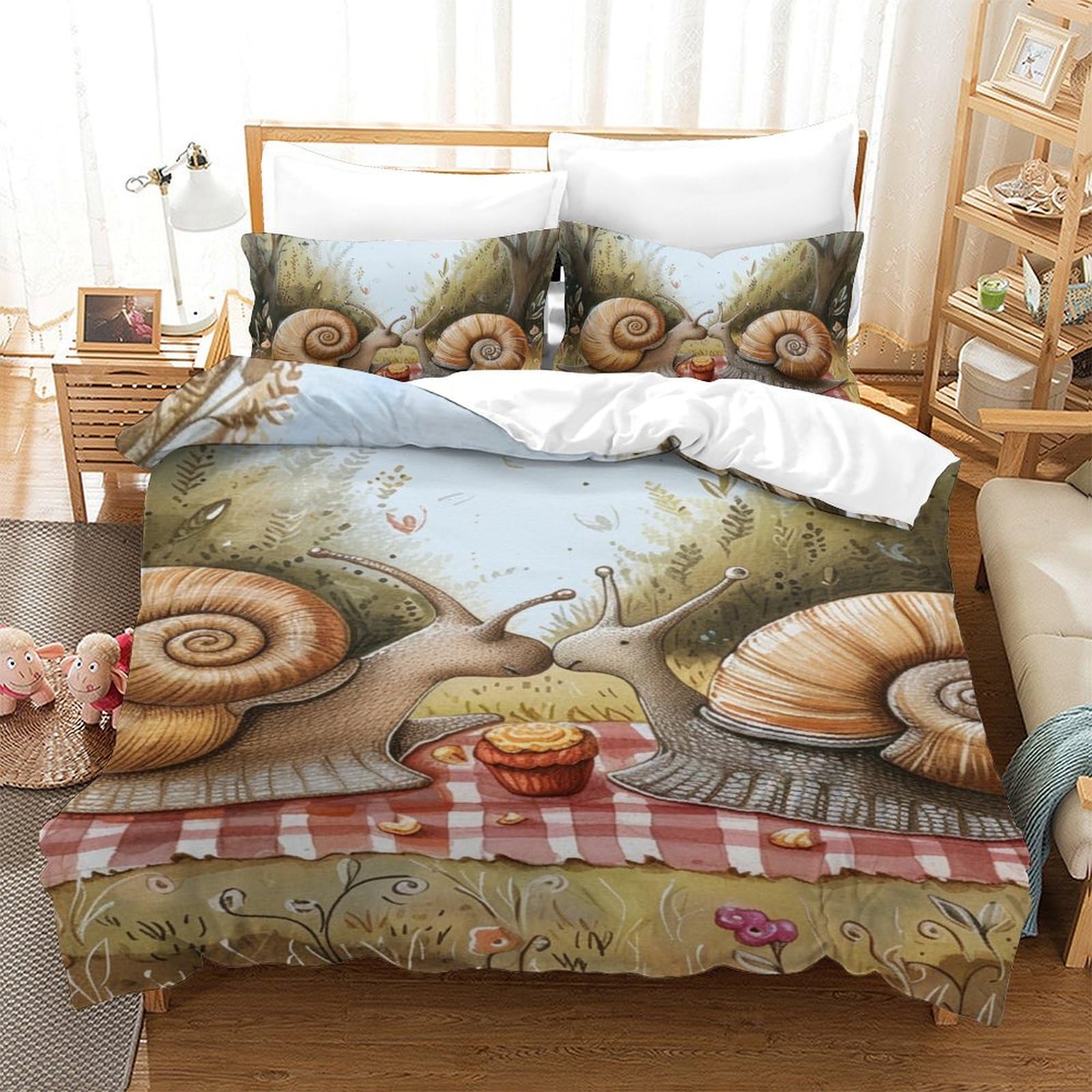 Housse de couette escargot mimi pour border vos petits avec tendresse et douceur
