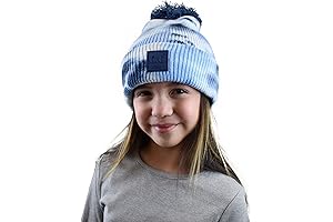 Kids' Children's Winter Thick Knit Tie Dye Pom Cuff Beanie